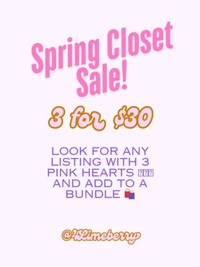 Spring Closet Sale